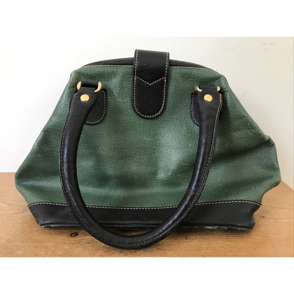 Ginnie Johansen Soft Green Glove Leather Hand Shoulder Bag Purse Hobo Satchel